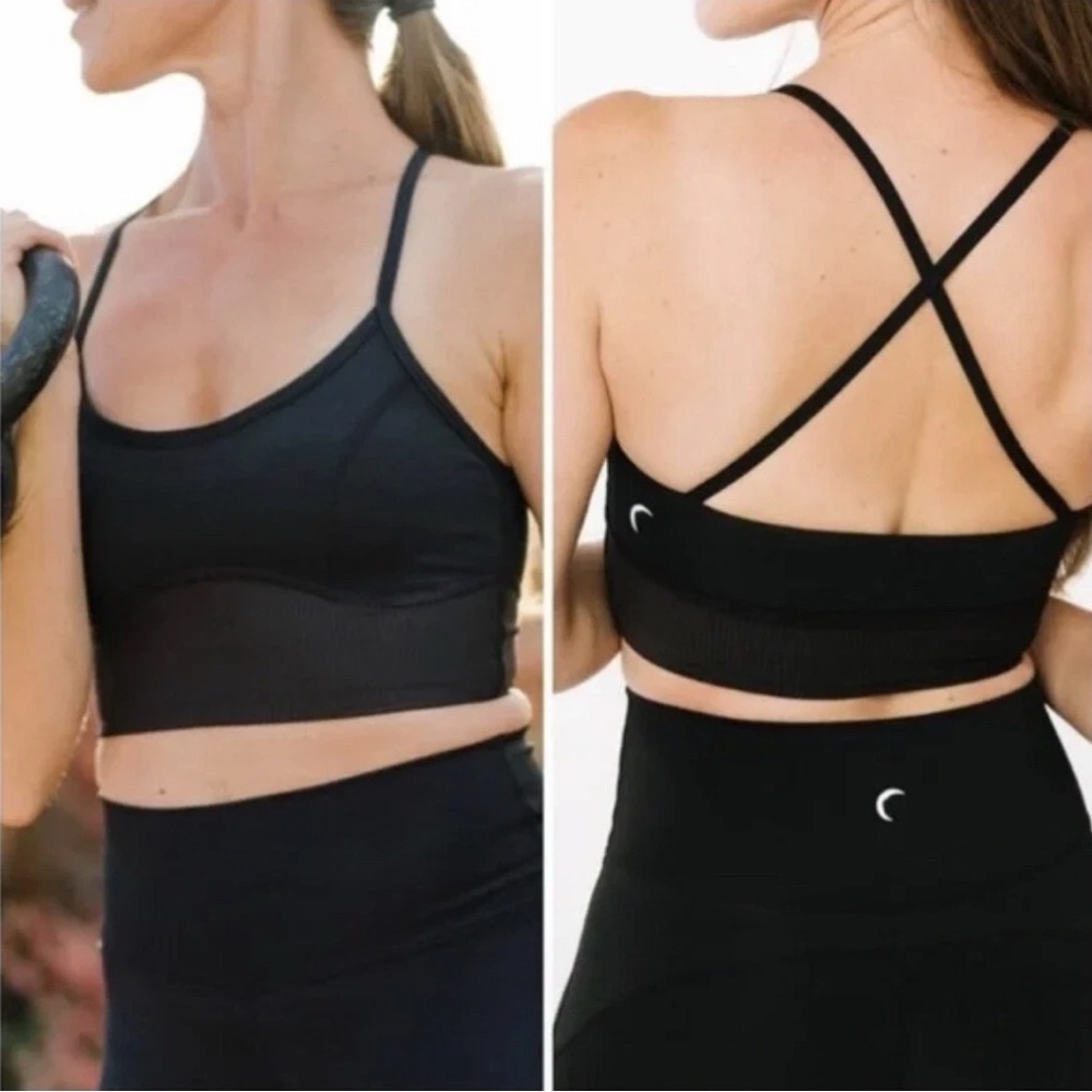 Zyia Black Momentum Brilliant Strappy Bra Sports Bra Size XL